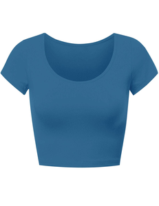 Top Corto para Mujer, Fácil de Lavar, Material Duradero, Transpirable, Cómodo, Antiarrugas, Ecológico, Ropa Casual, Últimos Diseños - Product Image 2