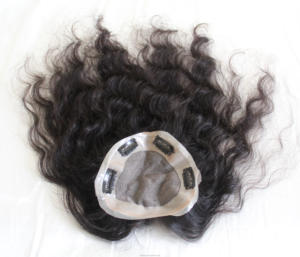 Hermoso peluquín de cabello humano rizado 9x6 asiático, atado a mano, 100% cabello humano, peluquín de cabello humano virgen europeo para mujeres - Product Image 3