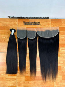 Cabello Humano Remy Virgen 100% Liso y Sedoso con Cierre de Encaje, de 8 a 40 Pulgadas de Largo, Venta al Por Mayor a Precio Económico - Product Image 2