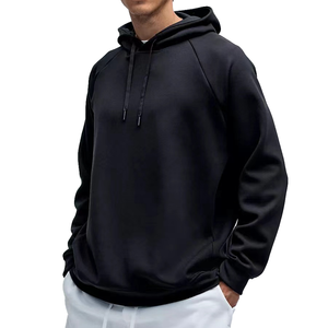 Hoodie oversize court en molleton bouclette pour l'automne, personnalisé, épais, à épaules tombantes, unisexe pour homme et femme - Product Image 1