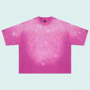 Nouveau T-shirt 100% Coton avec Strass pour Homme – T-shirt Décontracté de Luxe de Haute Qualité avec Transfert de Strass - Product Image 1