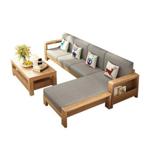 A set of teak wood <b>table</b> and <b>chair</b> furniture with a simple modern style, suitable for a soft living room and a durable <b>table</b> - Product Image 4