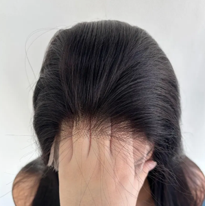 Peluca de Cabello Humano Brasileño Ondulado con Flequillo, Directo de Fábrica, con Parte Superior de Seda, Hecha a Máquina, Peluca de Cabello Humano Virgen Liso, Proveedor de Pelucas - Product Image 6