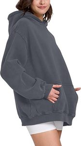 High Quality Retro Sun <b>Bleached</b> Pullover Hoodie Women Extra Roomy Fit Soft Brush Fleece hoodies customize sizes women's hoodies - Product Image 5