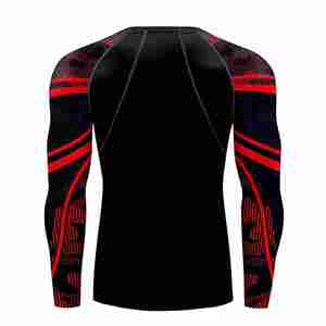 เสื้อรัดรูปแขนยาวสีพื้น แห้งเร็ว สีตามสั่ง ระบายอากาศได้ดี สินค้ามาใหม่ พิมพ์ลายด้วยความร้อน 200 กรัม โพลีเอสเตอร์ - Product Image 4