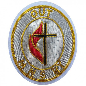 Pakistan Made Wholesale Blazer Badges 2026 Customized Color Luxury Solid Color Bullion Wire Embroidery Eco-Friendly Handmade - Product Image 1