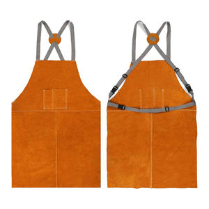 ผ้ากันเปื้อนหนังพร้อมเข็มขัดหนัง ทนความร้อน สำหรับช่างเชื่อม - Product Image 1