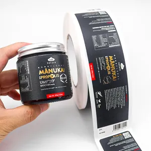 Étiquettes de bouteilles en vinyle PVC holographique brillant personnalisées - Rouleau d'autocollants imperméables résistants aux UV pour la bière et les boissons - Product Image 1