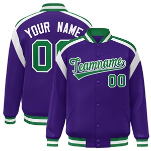 Custom Varsity <b>Jacket</b> <b>Men</b> <b>White</b> Red Letter Print Turn-down Collar Polyester Preppy Style Autumn Regular Fit - Product Image 5