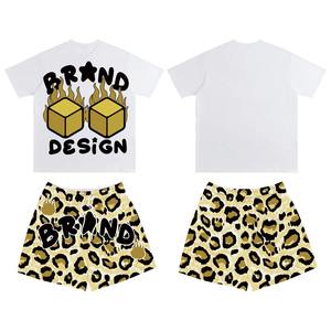 Ensemble 2 pièces personnalisé sérigraphié en gros 2026 – T-shirt et short pour homme – Tenue d'été – Ensemble de jogging – Short en mesh - Product Image 2