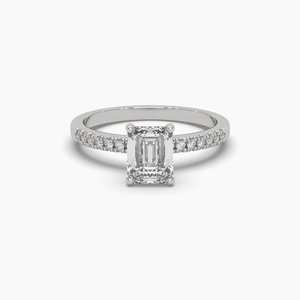 Bague solitaire en diamant de laboratoire émeraude IGI 1 carat D-E-F VVS-VS en or, or rose, or blanc, argent – Fournisseur professionnel de bijoux en gros - Product Image 2