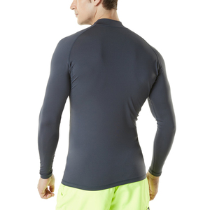 Haut de sport à manches longues pour homme, anti-transpiration, extensible, séchage rapide, idéal pour la course à pied, le yoga, la gym et les activités athlétiques. - Product Image 2