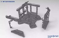 Plastik PVC Modular untuk Stand Display Aksi Hangar Base 1/100 1/144 1/60 Gunpla, Platform Diorama Penyimpanan Perawatan Robot