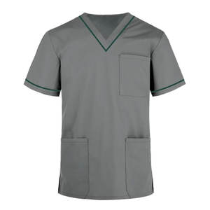 Uniformes Médicos de Verano de Alta Calidad en Color Azul, Personalizados, Camisas de Manga Corta, Secado Rápido, Transpirables, Unisex - Product Image 4