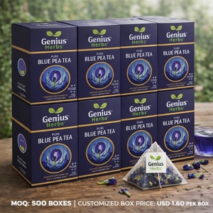 Thé en sachet Blue Pea Pyramid, profil de saveur premium, formule de défense immunitaire, matière première de haute qualité, mélange de fleurs et d'herbes - Product Image 5