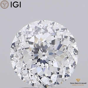 Diamant de laboratoire CVD de qualité supérieure, 2,00 carats, taille portugaise, couleur E, pureté VVS2, avec certificat IGI, magnifique pour bague de fiançailles - Product Image 1