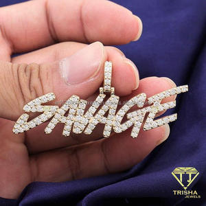 Colgante con Nombre Personalizado de Diamante Cultivado en Laboratorio, Diseño Cursivo Brillante, Joyería de Moda Hip Hop, Regalo para Hombres y Mujeres, Venta al Por Mayor - Product Image 6