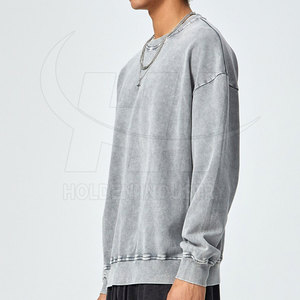 Sweat-shirt délavé à l'acide de qualité supérieure, un essentiel élégant pour la garde-robe, en tissu confortable, idéal pour la mode streetwear. - Product Image 5