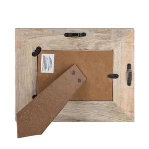 Cadre photo en bois élégant fait main, incassable, écologique, résistant aux UV, pour présentation sur table, cadeaux d'anniversaire, de mariage - Product Image 5
