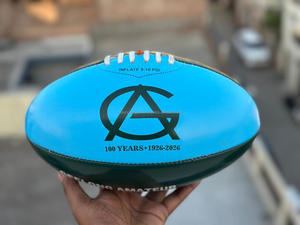 Ballon de football australien de haute qualité personnalisé en PVC/PU/caoutchouc pour l'entraînement et les promotions avec logo imprimé sur mesure - Product Image 2