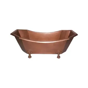 อ่างอาบน้ำทองแดงแบบตั้งพื้นรักษ์โลก ดีไซน์เรียบหรู เหมาะสำหรับห้องน้ำสไตล์โมเดิร์น ดีไซน์มินิมอล - Product Image 5