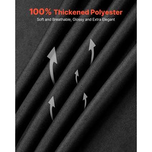 Tovaglie Ovali Nere da 120 Pollici di Diametro, Confezione da 10, Resistenti alle Macchie e alle Pieghe, Impermeabili, Lavabili in Lavatrice, in Poliestere - Product Image 4
