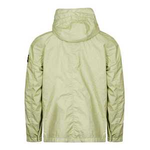 Veste coupe-vent légère à capuche pour homme, fermeture éclair intégrale, coupe-vent, vert clair uni, vêtements de sport - Product Image 4