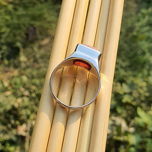 แหวนเงินแท้ 925 ประดับโรโดโครไซต์สีชมพู ดีไซน์โดดเด่นสำหรับผู้ชาย เหมาะสำหรับเป็นของขวัญในงานแต่งงานหรือหมั้น - Product Image 6