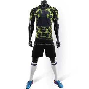 High Quality Men's Soccer Uniform Custom Sizes and Private Logo Printing Top Crew Neck Spandex/Polyester Team Wear Sets - Product Image 1