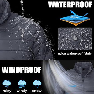 Veste d'hiver unisexe matelassée épaisse isolante coupe-vent imperméable en nylon respirant avec capuche en polyester doux – Vente en gros - Product Image 3