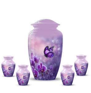 Butterfly cremation urn Adult ashes <b>memorial</b> <b>vase</b> Custom design keepsake urn Metal urn - Product Image 3