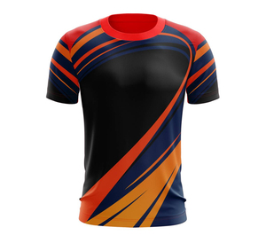 เสื้อยืดโพลีเอสเตอร์ผู้ชายแบบเปล่าสำหรับงานซับลิเมชั่น พิมพ์ลายตามสั่ง ออกแบบโลโก้เองได้ แห้งเร็ว ระบายอากาศได้ดี - Product Image 1