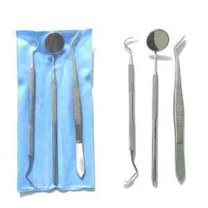 Kit de Examen Dental al por Mayor, 6 Piezas, Kit de Higiene Básica, Pinzas, Espejo, Explorador, Herramienta de Limpieza, Shuja Surgico - Product Image 1