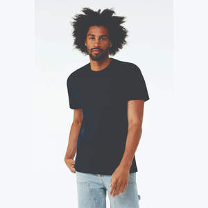 เสื้อยืดแขนสั้นสีกรมท่าแบบยูนิเซ็กซ์ - ผ้าคอตตอนหวี Airlume 52%, โพลีเอสเตอร์ 48%, น้ำหนัก 4.2 ออนซ์, ผ้าผสม CVC ราคาถูก รับผลิตตามแบบ OEM แฟชั่นทันสมัย - Product Image 1