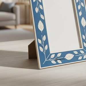 Cadre photo bleu design, élégant, fait main, décoration de table - Product Image 4