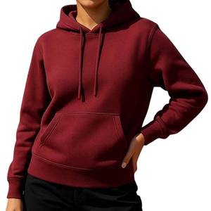 Sudadera con capucha de algodón personalizada para mujer, con cremallera completa, ligera, estilo urbano, ODM, al por mayor - Product Image 3