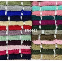 Diseño Floral Bordado, Dupatta de Encaje 100% Algodón Ecológico, Lehenga Sarees, Prenda Tradicional Elegante Hecha a Mano