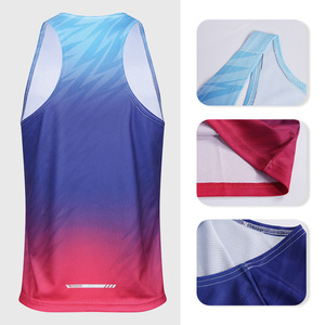 Custom Men's Tank Top Quick Dry Sublimation UPF 50+ UV Protection Fitness Sportswear Manufacturer - Product Image 4