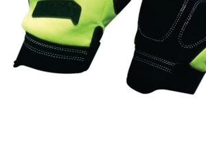 Gants de sécurité avec bande vert fluo et paume noire, en nitrile 10 mil d'épaisseur, anti-vibration, antidérapants, pour usage industriel - Product Image 6