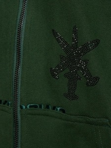 Latest Design of Full Zip up Rhinestone Hoodie for <b>Men</b> with Customize Rhinestone Logo Hoodie Manufactured - Product Image 5
