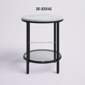 2-Tier Metal Serving Trolley <b>with</b> Locking <b>Wheels</b> for Horse Riders <b>Tables</b> Metal <b>Tables</b> for Rental Wood Home Office Furniture - Product Image 1