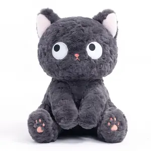 핫 세일 귀여운 빛나는 검은 고양이 시리즈 인형 편안한 어린이 베개 봉제 장난감 선물