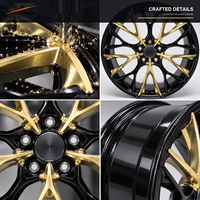 Jantes forgées 6061-T6 à 10 branches en Y, noires brillantes, concaves, de 18 à 22 pouces, 5x108, 5x112, 5x120 pour BMW, Audi, Mercedes-Benz