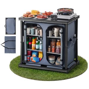 Mueble de Almacenamiento Plegable para Camping, Estación de Cocina Portátil de Aluminio Ligero - Product Image 1