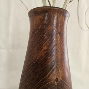 TIMELESS CRAFT Decorative Wooden Flower Pot for Indoor/Outdoor Plant Display Handcrafted Artistic Wood Finish Tabletop <b>Vase</b> - Product Image 2