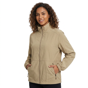 Chaqueta Casual para Hombre con Cuello Alto, Estilo Racer, 100% Poliéster, Transpirable, Cierre de Cremallera, Color Sólido, para Primavera - Product Image 2