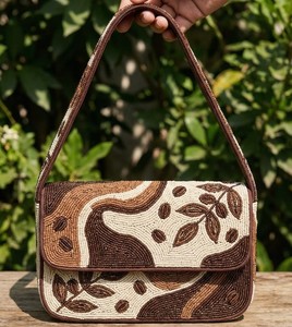 Bolso de Hombro de Alta Calidad con Cuentas y Diseño Floral, Bolso de Mano de Moda para Mujer, Bordado, para Fiestas, Accesorios para Novias - Product Image 6