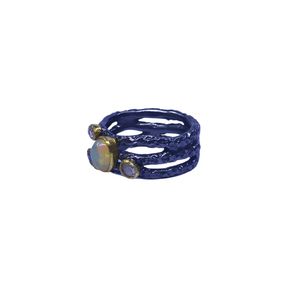Wedding Wear 925 Sterling <b>Silver</b> Gold Plated Jewelry <b>Opal</b> Diamond Gemstone Women Wear Classic <b>Ring</b> - Product Image 2