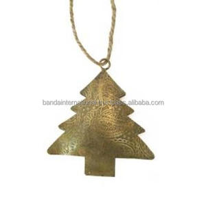 Article décoratif suspendu en fer avec finition dorée pour la décoration de la maison et d'autres décorations de Noël - Product Image 2