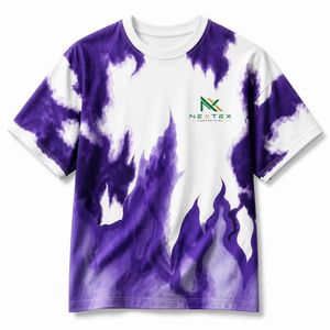 Custom Tie Dye <b>Flame</b> T-<b>Shirt</b> Men Fire Pattern Sublimated Tee - Product Image 3